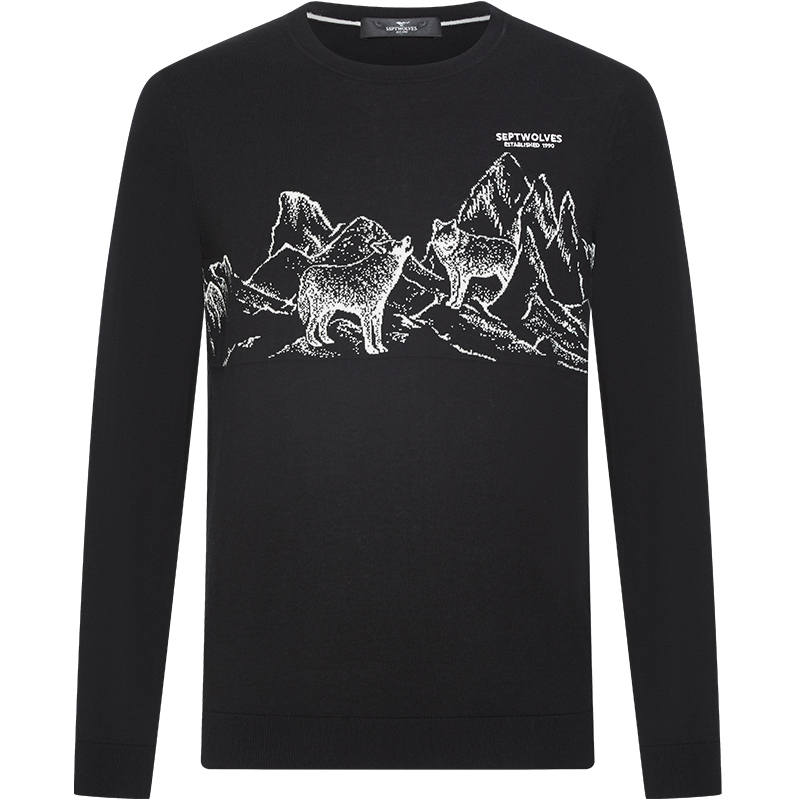 SEPTWOLVES SEPTWOLVES T Shirt Unisex Black