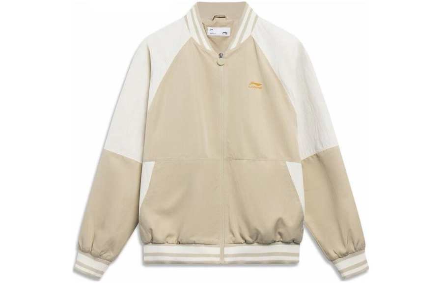 Li-Ning Li Ning Sports Life Collection Baseball Jacket Men's Ecru