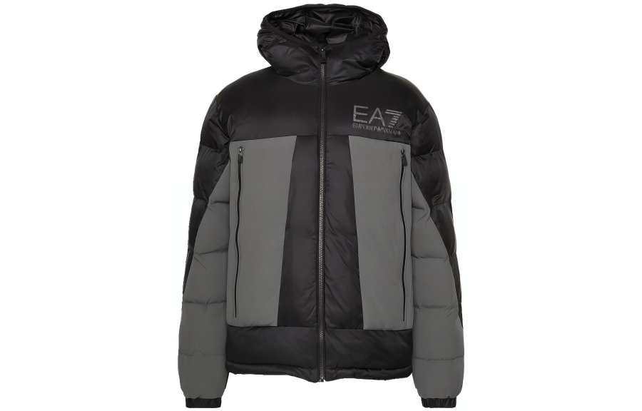 EMPORIO ARMANI EA7 FW23 Puffer Jacket Men's Black