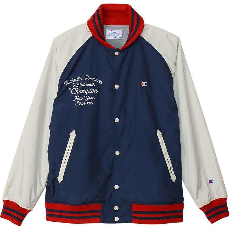 Champion SS24 Baseball Jacket Men's Marine Blue