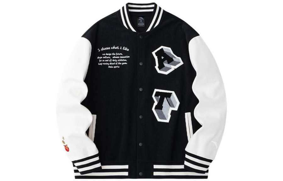 ANTA Anta Life Collection Baseball Jacket Unisex Basic Black/Duck Down White