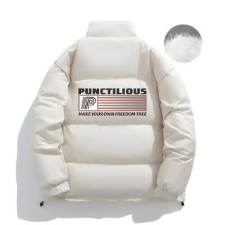 PUNCTILIOUS Down Jackets Unisex Stand Collar Thickened Puffer Jacket