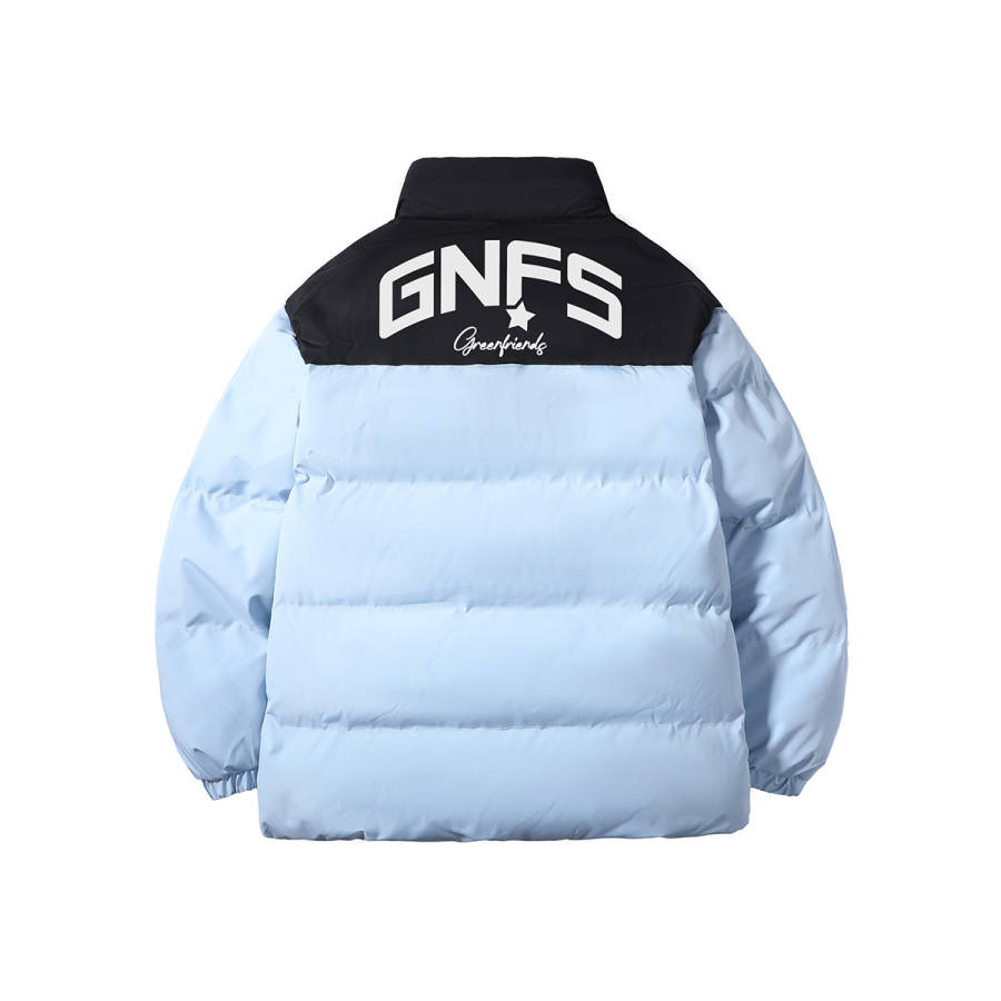 GF Puffer Jackets Unisex Stand Collar Thickened Padded Puffer Jacket