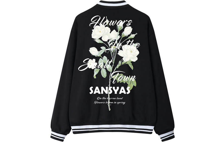SANSYAS Baseball Jerseys Unisex Baseball Collar Moderate Straight Fit