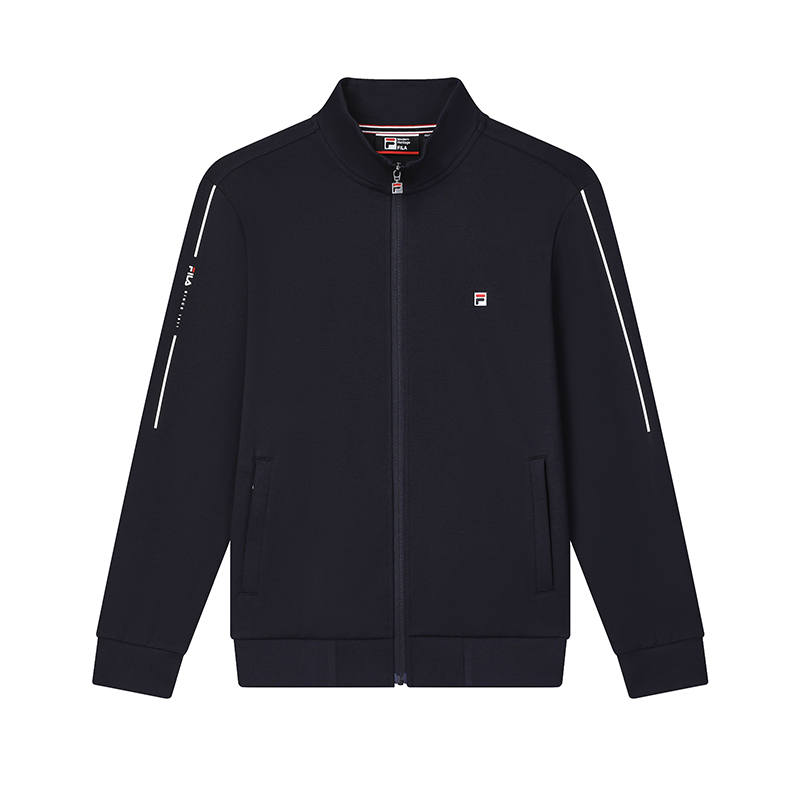 FILA Jackets Men's Legend Blue Stand Collar Moderate Other