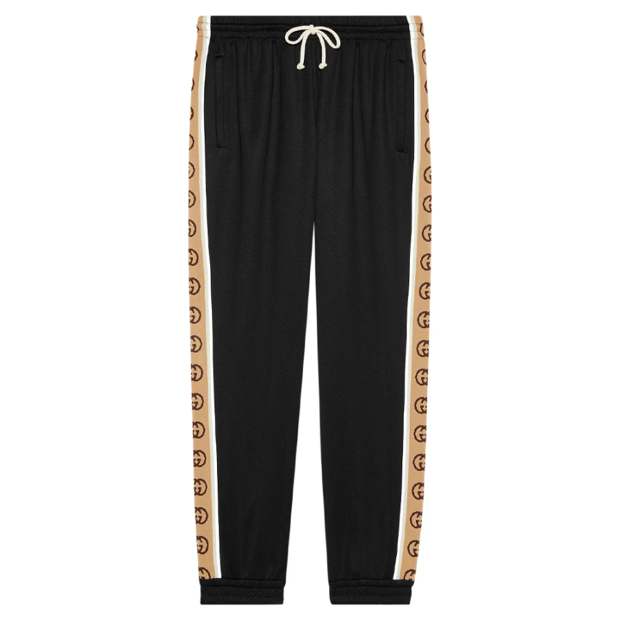 GUCCI 1921 SS22 Knitted Sweatpants Men's Black