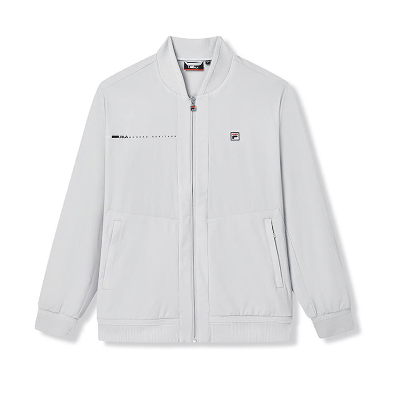 FILA Jackets Men's Gravel Gray Baseball Collar Moderate Other