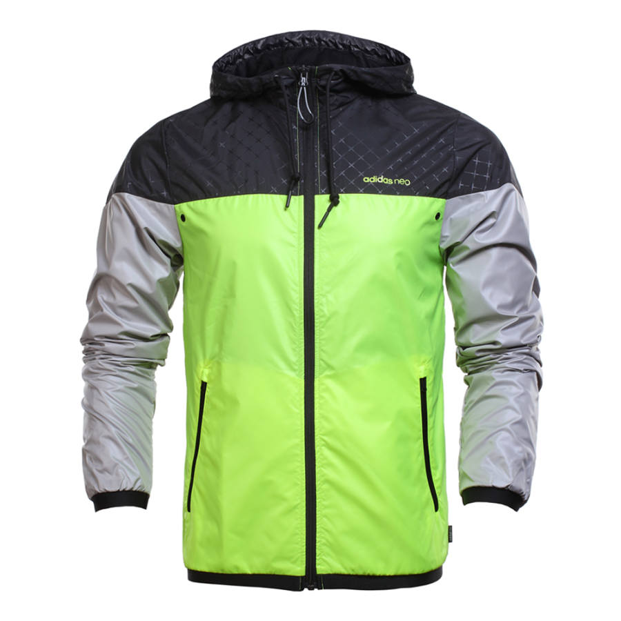 Adidas Neo Jacket Men's Neon Green/Black/Silver
