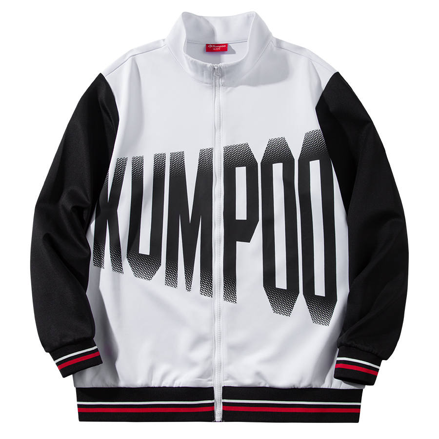 KUMPOO Baseball Jerseys Unisex Stand Collar Moderate Straight Fit