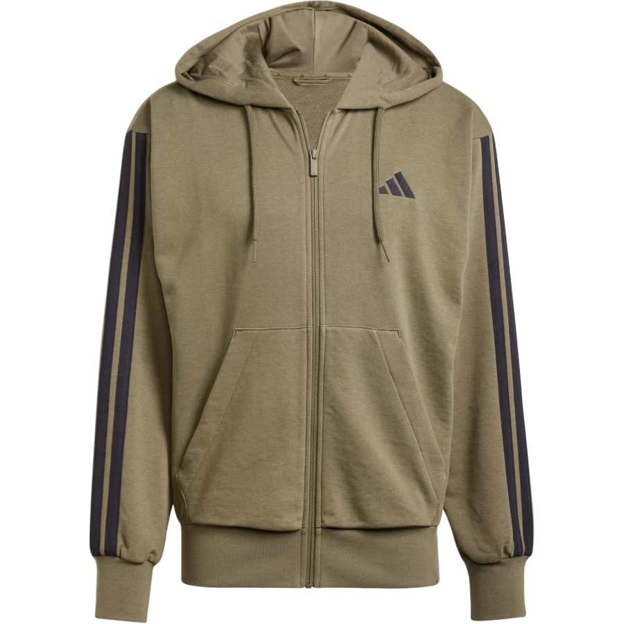 Adidas Adidas Essentials 3 Stripes French Terry Full Zip Hoodie