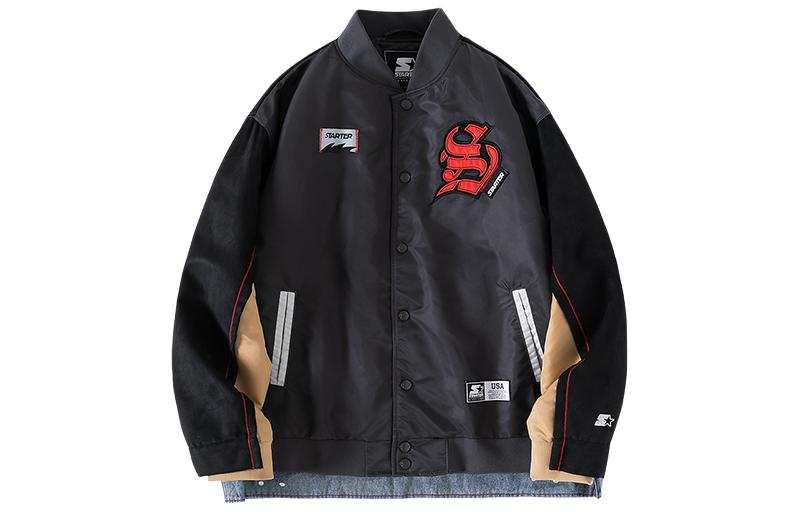 STARTER STARTER Baseball Jacket Unisex Gentleman Gray