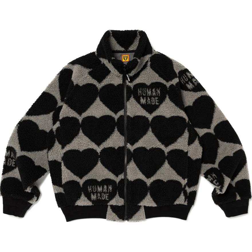 HUMAN MADE HUMAN MADE Heart pattern Fleece Jacket