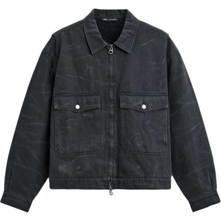 ZARA ZARA Jackets Men's Blue Lapel Moderate Other