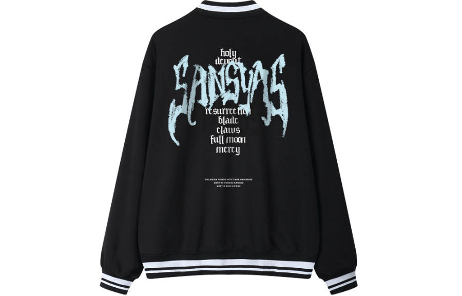 SANSYAS Baseball Jerseys Unisex Baseball Collar Moderate Straight Fit