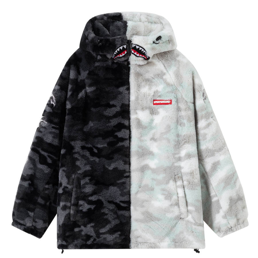 SPRAYGROUND Velvet feel Coat Unisex Dark Gray