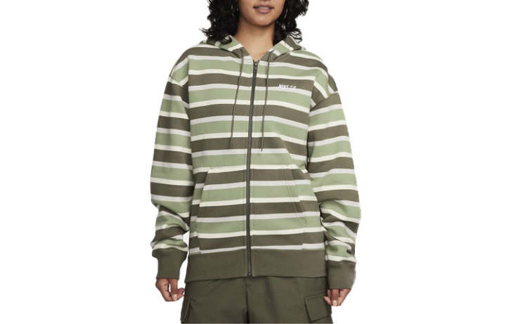 Nike Nike Full Zip Fleece Skate Hoodie Jackets & Coats Unisex Olive Green