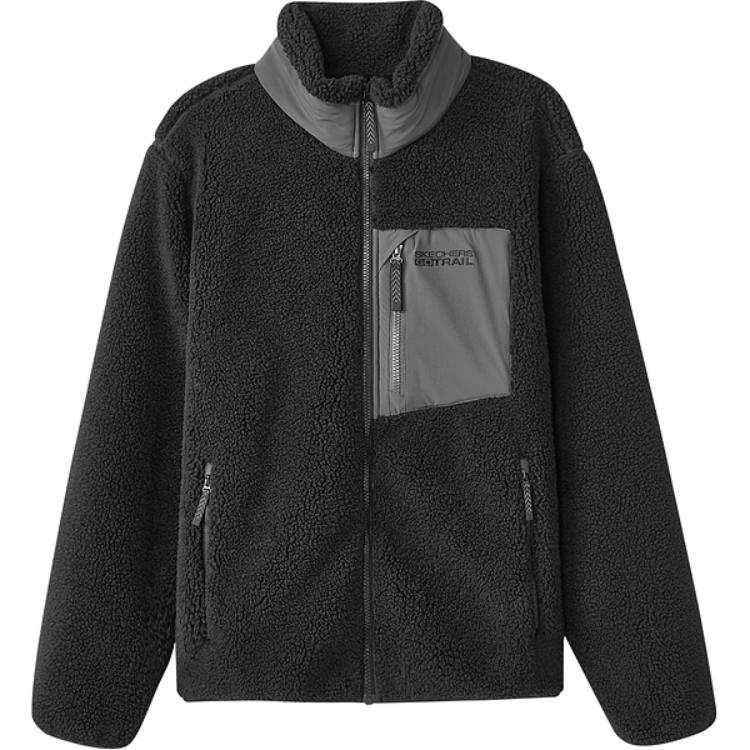 Skechers Velvet feel Coat Unisex Carbon Black