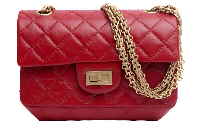 CHANEL CHANEL Calfskin Chain Crossbody Bag, Shoulder Bag Mini Women's Red
