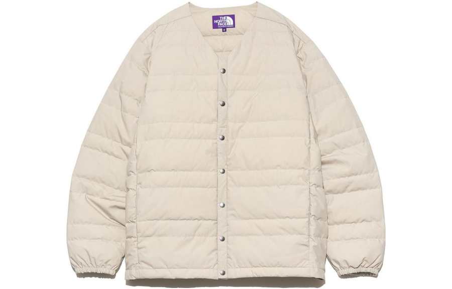 THE NORTH FACE PURPLE LABEL Jackets Unisex Light Beige V Neck Thickened Other