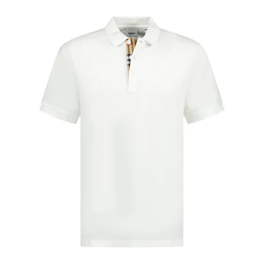 Burberry SS23 Men's Casual Pullover Short Sleeve Polo Shirt White