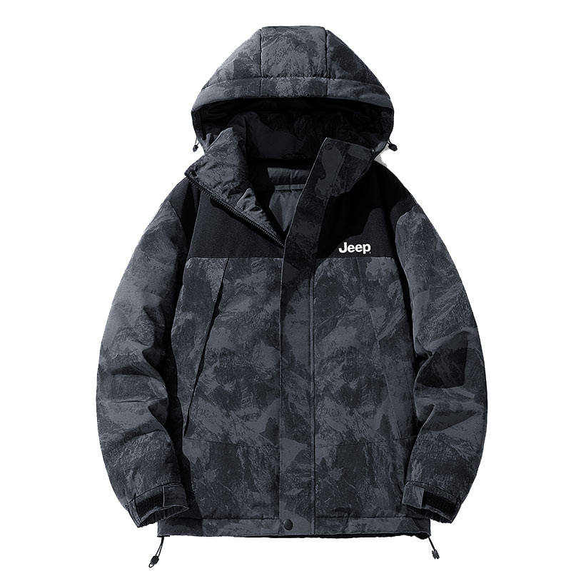 Jeep Jeep Down Jackets Unisex Hooded Thickened Parka Down Jacket
