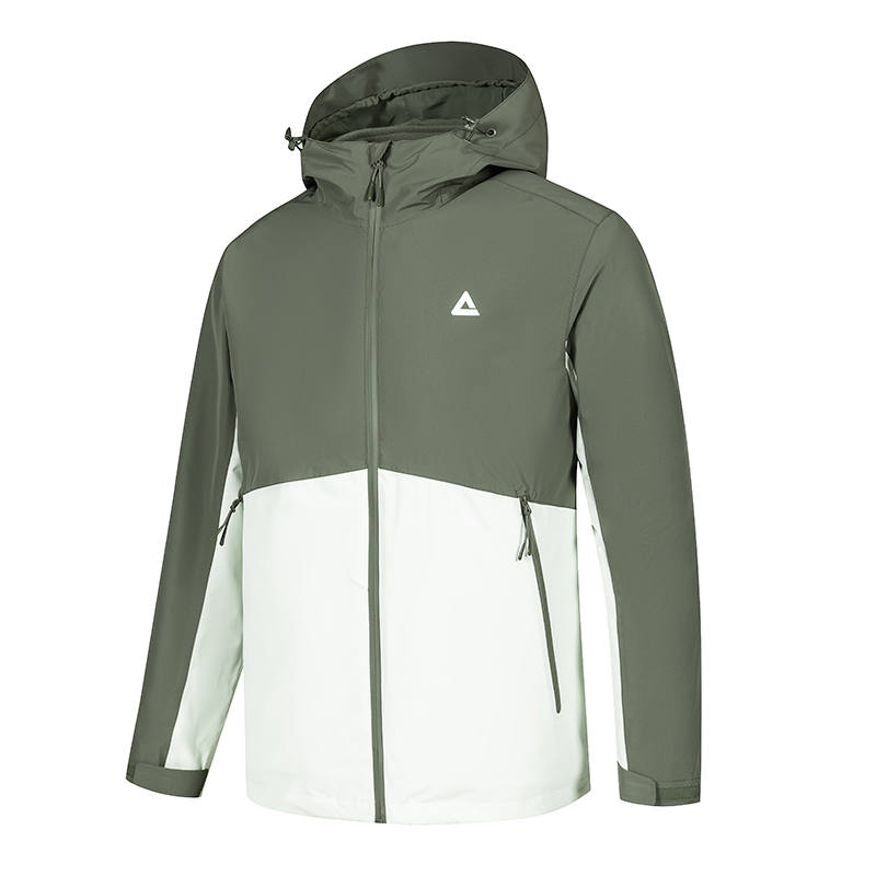 PEAK PEAK Windbreaker Jackets Men's Dark Moss Green Hooded Thin