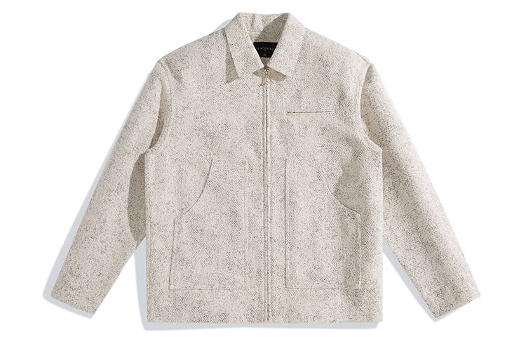 PEACEBIRD MEN Jackets Unisex White Loose Fit Lapel Moderate Other