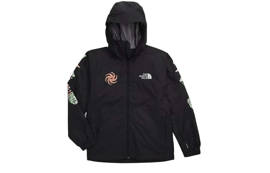 THE NORTH FACE Waterproof, Windproof, And Breathable Windbreaker Jacket Men's Black