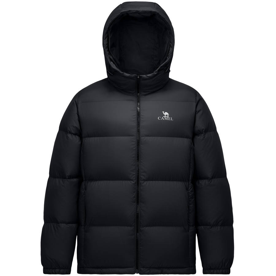 CAMEL CAMEL Warm Fleece Collection Down Jacket Unisex Black