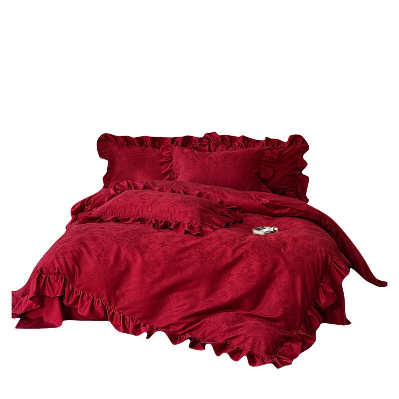 YALU Luxury 100S Xinjiang Long Staple Cotton French Jacquard Four Piece Set