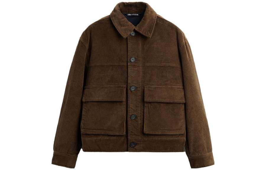 ZARA ZARA Jackets Men's Brown Moderate