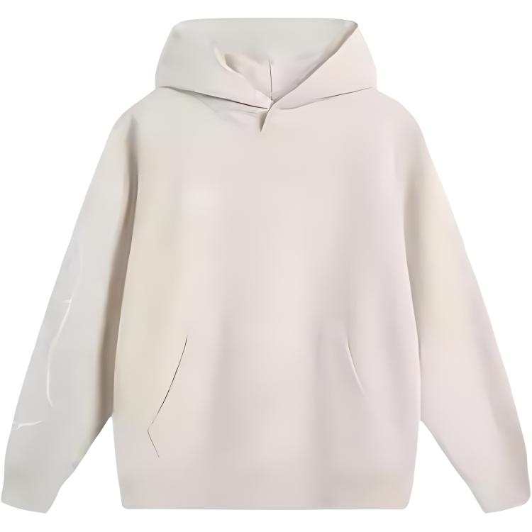 Li-Ning Li Ning Sweatshirts Men's Ecru Hooded Moderate Regular