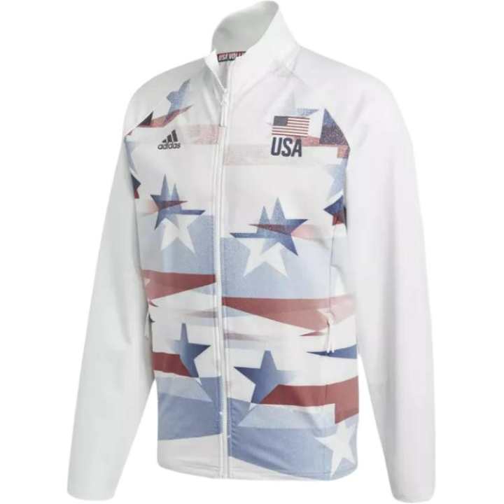 Adidas Adidas Jacket Men's White/Marine Blue/Power Red