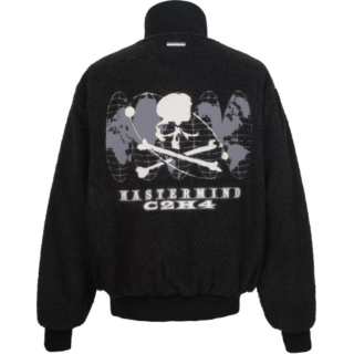 C2H4 logo-print textured jacket