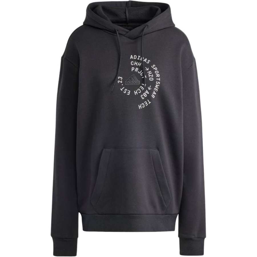Adidas Adidas Clothing Sweatshirts Men's Black Hooded Moderate