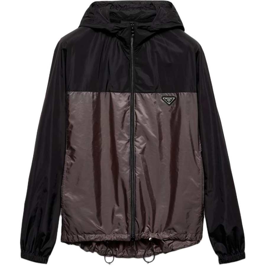 PRADA PRADA Triangle Logo Zipped Jacket