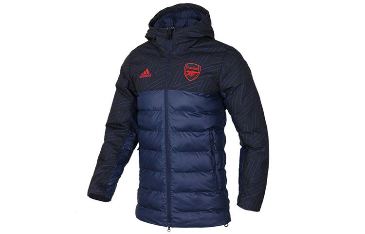 Adidas Adidas Parka Coats Men's Blue Hooded Moderate