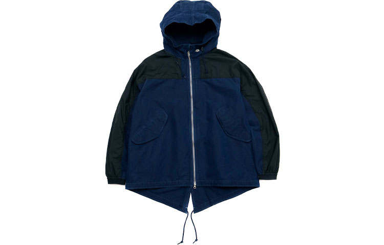 THE NORTH FACE PURPLE LABEL Parka Coats Men's Indigo Hooded Moderate