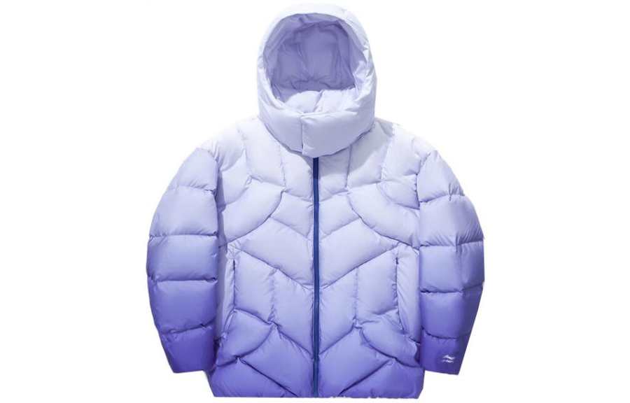 Li-Ning Li Ning x Steven Harrington Down Jacket Men's Standard White Shadow Purple Blue All Over Print