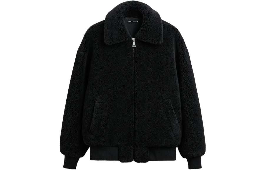 ZARA Velvet Jackets Men's Black Hooded Moderate Other