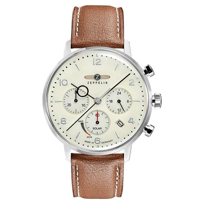 ZEPPELIN Hindenburg Collection Quartz Movement Men's Watches Wrist Watches White Dial Stainless Steel Case