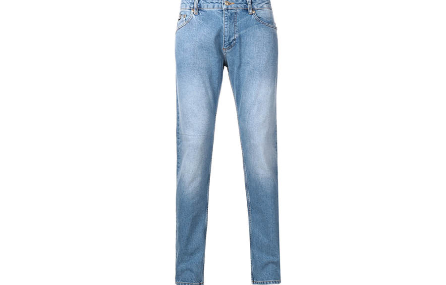 VERSACE JEANS COUTURE Cotton Tapered Pants Jeans Men's Light Blue