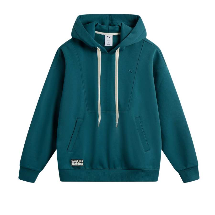 PUMA Sweatshirts Unisex Green 60 Hooded Moderate