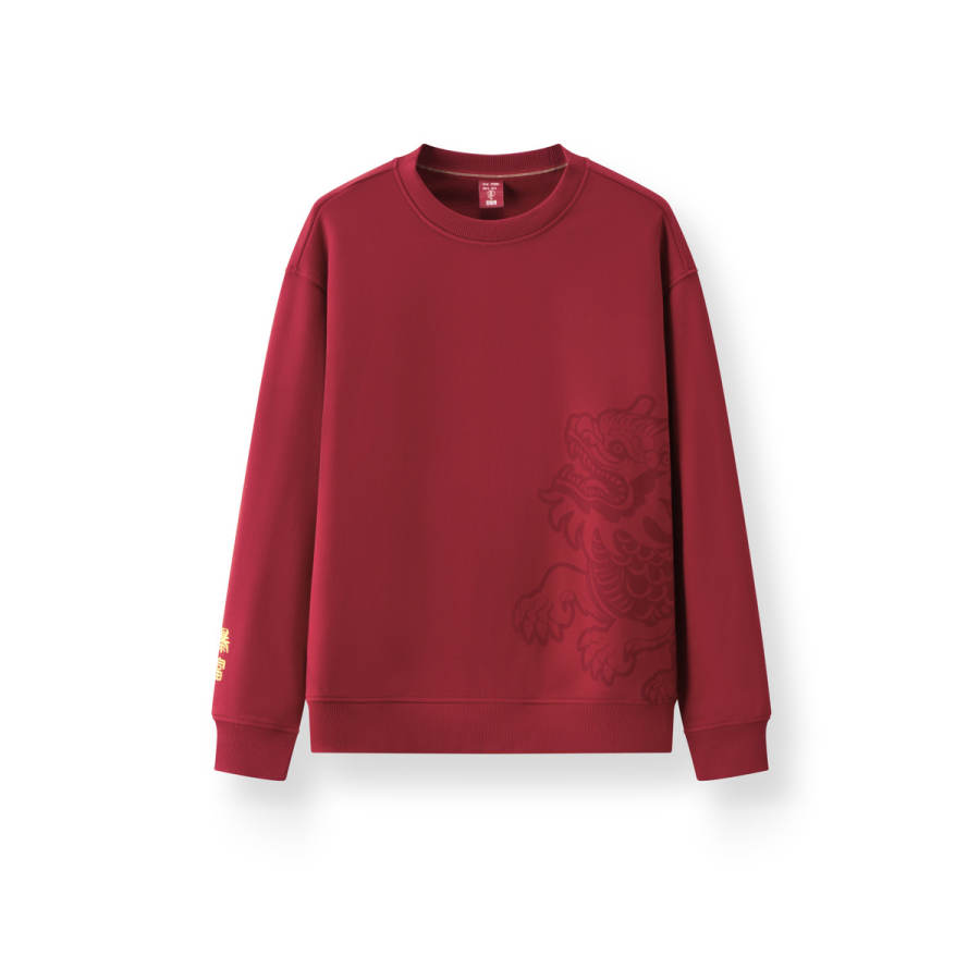 Semir x ZHANGRENHUAFEIYI,LIANMINGKUAN Zhang Renhua, Collaboration Sweatshirt Unisex China Red