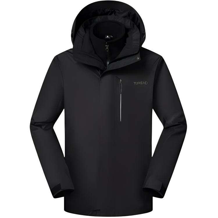 TOREAD Waterproof, Abrasion Resistant, Thermal Windbreaker Jacket Men's Black