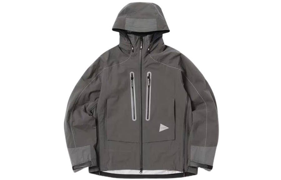 And Wander And Wander Reflective Zip Hooded Jacket