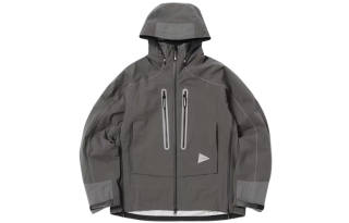 And Wander Reflective Zip Hooded Jacket