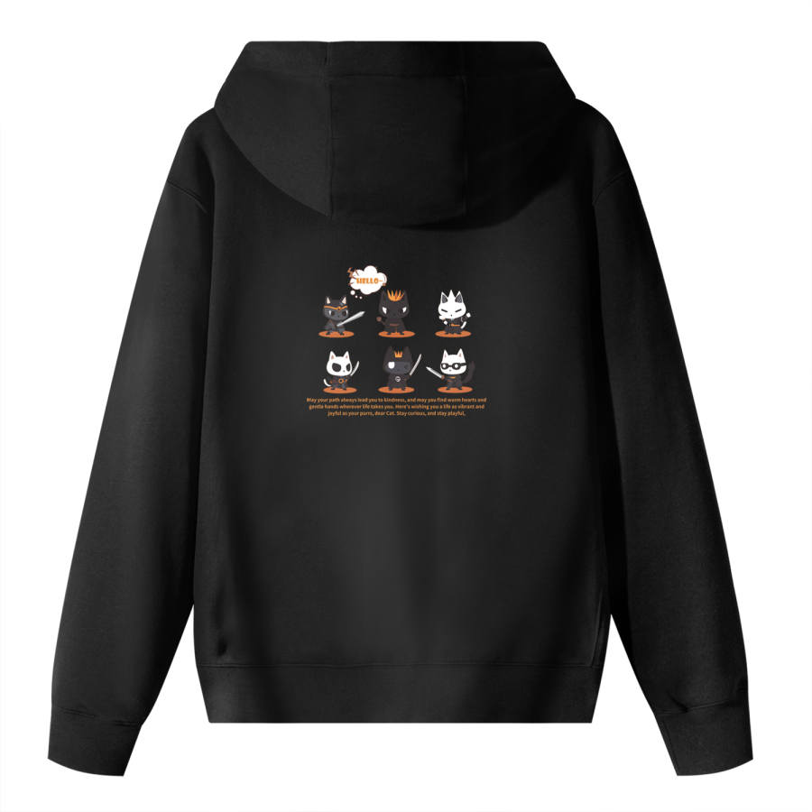 Nike Nike Sportswear Club Fleece COS Cat Back Cartoon Letter Print Fleece Lined Thermal Pullover Hooded Sports Sweatshirt