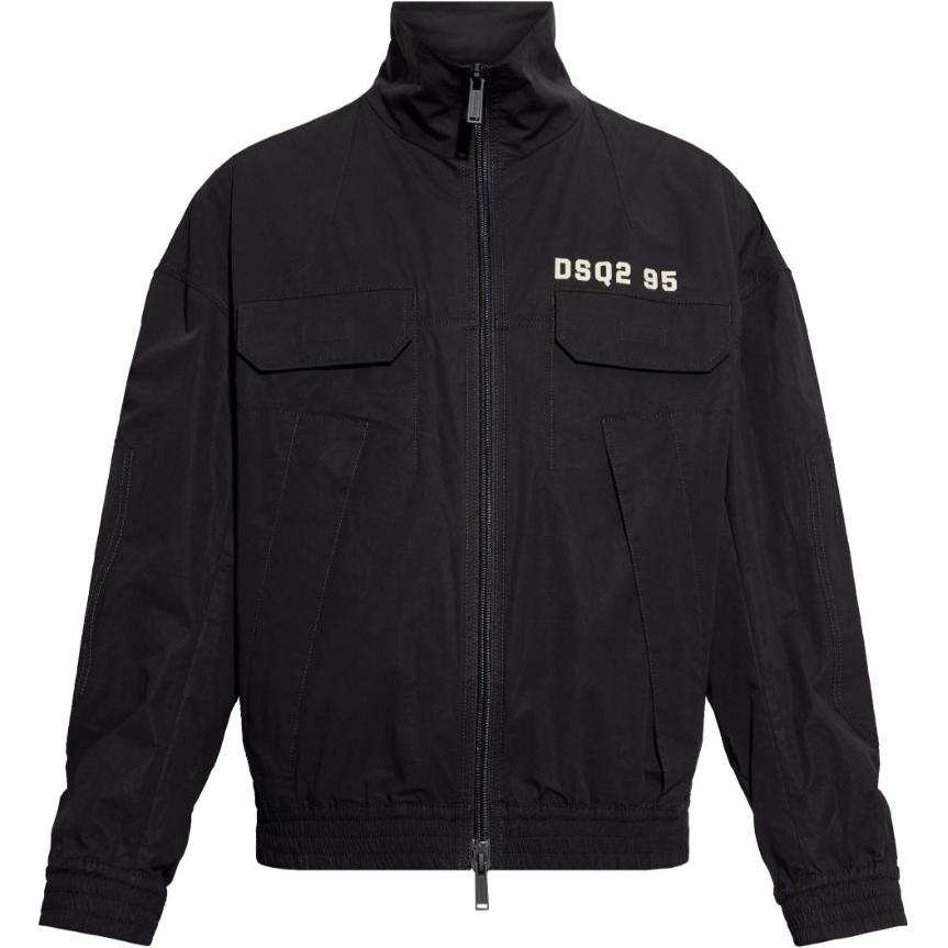 DSQUARED 2 Dsquared2 Logo Printed Zipped Bomber Jacket
