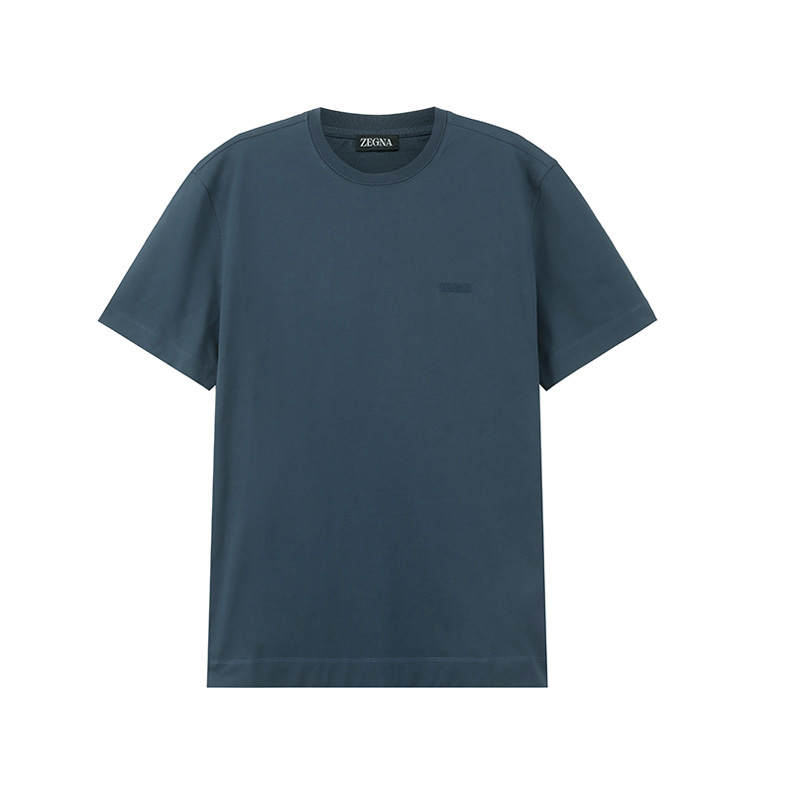 Ermenegildo Zegna Zegna Logo Embroidered Crewneck T Shirt